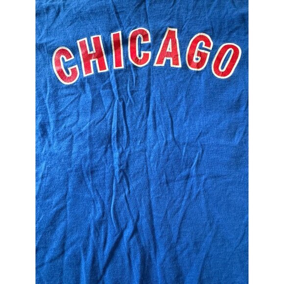Ryne Sandberg Blue T SHIRT Jersey Chicago Cubs #23 Adult Measured Cooperstown - Picture 3 of 11